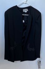 Load image into Gallery viewer, John Meyer Womens Black Long Sleeve Open Front Blazer Size 14 With Tag

