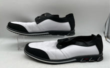 Load image into Gallery viewer, Cosidram Mens White Black Low Top Lace-Up Sneaker Shoes Size 47

