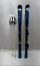 Load image into Gallery viewer, Atomic Unisex Adults Blue And Black Skis &amp; Poles Binding Set With Carrying Case

