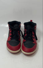 Load image into Gallery viewer, Nike Boys Air Jordan 1 Mid DQ8423-061 Red Black Lace-Up Sneakers Shoes Size 2Y
