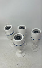 Load image into Gallery viewer, Set Of 4 Pcs Wali White Wall Mounted Outdoor Dummy Security Camera Untested
