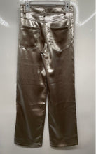 Load image into Gallery viewer, Zara Womens Brown Shiny Flat Front Pockets Wide-Leg Dress Pants Size XS
