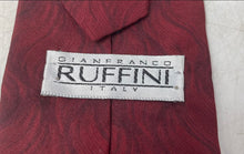 Load image into Gallery viewer, Gianfranco Ruffini Mens Red Printed Silk Adjustable Pointed Tie One Size

