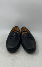 Load image into Gallery viewer, Decarsoz Mens Black Leather Moc Toe Slip-On Loafer Shoes Size EUR 43
