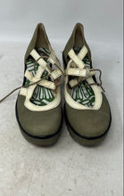 Load image into Gallery viewer, Fly London Yett Womens Green Leather Lace-Up Platform Heels Size EUR 40
