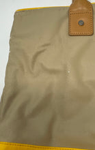 Load image into Gallery viewer, Authentic Tory Burch Womens Yellow Beige Pierson Dipped Jaden Tote Bag Damaged
