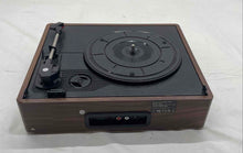 Load image into Gallery viewer, M49 Brown Portable 3 Speed Bluetooth Wireless Turntable Record Player Not Tested
