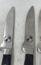 Load image into Gallery viewer, Set Of 4 Pcs Global Asset Management Silver-Tone Engraved Steak Knives

