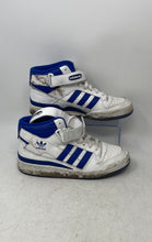 Load image into Gallery viewer, Adidas Kids Forum Mid FZ2085 White Blue Mid Top Lace-Up Sneaker Shoes Size 7
