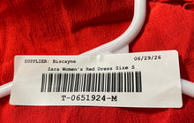 Load image into Gallery viewer, Zara Womens Red 3/4 Sleeve V-Neck Smocked Waist A-Line Dress Size Small
