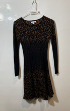Load image into Gallery viewer, New York &amp; Company Womens Brown Black Long Sleeve Pullover Sweater Dress Size XS

