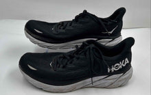 Load image into Gallery viewer, Hoka One One Mens Clifton 8 1119393 BWHT Black Running Shoes Size 9.5D
