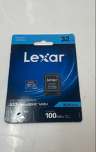 Load image into Gallery viewer, Lexar High-Performance 100 MB/s 633x 32GB microSDHC UHS-I Card With SD Adapter

