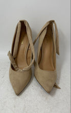 Load image into Gallery viewer, Express Womens Beige Pointed Toe Ankle Tie High Stiletto Pump Heels Size 6

