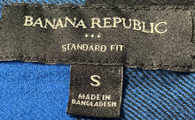Load image into Gallery viewer, Banana Republic Mens Blue Black Check Printed Standard Fit Button-Up Shirt Sz S
