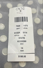 Load image into Gallery viewer, Cache Womens White Sheer Embellished Open Front Jacket Size 14 With Tag
