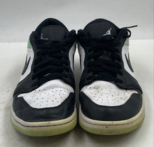 Load image into Gallery viewer, Authentic Nike Mens Jordan 1 Low Black White Green Sneaker Shoes Size 12 Damaged
