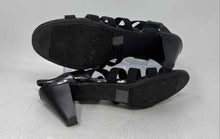 Load image into Gallery viewer, London Fog Womens Nanci Black Leather Cone Heel Strappy Sandals Size 11
