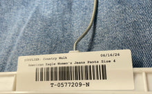 Load image into Gallery viewer, American Eagle Womens Blue High-Rise Stretch Denim Mom Jeans Pants Size 4 w/ Tag
