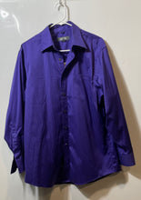 Load image into Gallery viewer, Kenneth Cole Reaction Mens Purple Regular Fit Non-Iron Dress Shirt Sz M 15-15.5
