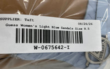 Load image into Gallery viewer, Guess Womens Light Blue Leather Adjustable Strap Thong Sandals Size 8.5M
