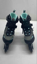 Load image into Gallery viewer, Rollerblade Womens Zetrablade Black And Light Blue Inline Skates Size 9
