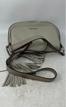 Load image into Gallery viewer, Michael Kors Womens Elyse Gray Leather Tassel Flap Saddle Crossbody Handbag

