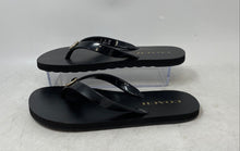 Load image into Gallery viewer, Coach Womens Zayn CR858 Black Logo Medallion Flat Flip-Flop Sandals Size 6B
