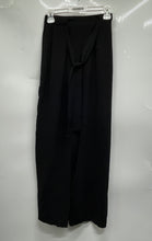 Load image into Gallery viewer, Zara Womens Black Elastic Waist Belted Wide-Leg Palazzo Pants Size Medium

