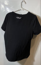 Load image into Gallery viewer, Karl Lagerfeld Womens Black Embellished Short Sleeve Pullover T-Shirt Size L

