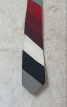 Load image into Gallery viewer, Raoul Da Paris Mens Multicolor Striped Print Keeper Loop Adjustable Pointed Tie
