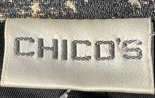 Load image into Gallery viewer, Chico's Womens Black Beige Metallic Snake Print Motorcycle Jacket No Size
