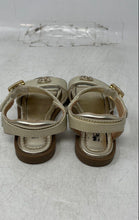 Load image into Gallery viewer, Michael Kors Girls Kieran Gold Metallic Buckle Ankle Strap Sandals Size 7
