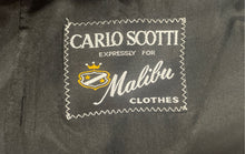 Load image into Gallery viewer, Carlo Scotti Mens Black Notch Lapel Long Sleeve Two-Button Blazer Size 54
