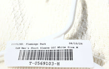 Load image into Gallery viewer, H&amp;M Mens Off White Textured Knit Short Sleeve Regular Fit Button-Up Shirt Size M
