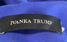 Load image into Gallery viewer, Ivanka Trump Womens Blue Long Sleeve Side Zip Slit Sheath Dress Size P
