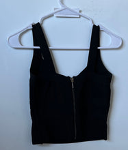 Load image into Gallery viewer, Guess Womens Black Sleeveless Surplice Neck Cropped Tank Top Size Small
