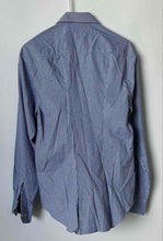 Load image into Gallery viewer, Bugatchi Uomo Mens Blue Check Long Sleeve Spread Collar Button-Up Shirt No Size
