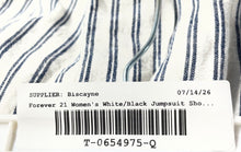 Load image into Gallery viewer, Forever 21 Womens White Black Striped Halter Neck One-Piece Romper Size S
