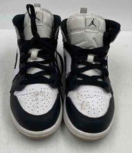 Load image into Gallery viewer, Authentic Nike Boys Air Jordan 1 Mid White Black Sneakers Shoes Size 3Y Worn
