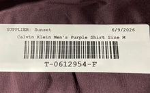 Load image into Gallery viewer, Calvin Klein Mens Purple Long Sleeve Collared Button-Up Shirt Size M
