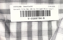 Load image into Gallery viewer, Kenneth Cole Reaction Mens White Plaid Long Sleeve Dress Shirt Size 15 32/33
