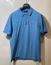 Load image into Gallery viewer, Psycho Bunny Mens Blue Pima Cotton Short Sleeve Button Front Polo Shirt Size 7
