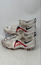 Load image into Gallery viewer, Nike Kids Alpha Menace 3 Shark White And Red Football Cleats Size 4.5Y
