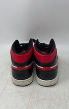 Load image into Gallery viewer, Nike Mens Air Jordan 1 Mid 554724-079 Red Black Lace-Up Sneaker Shoes Size 10
