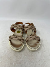 Load image into Gallery viewer, Michael Kors Girls Brown Signature Print Open Toe Ankle Strap Sandals Size 1
