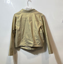 Load image into Gallery viewer, Tommy Hilfiger Womens Metallic Gold Long Sleeve Button Front Jean Jacket Size XL
