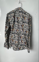 Load image into Gallery viewer, Hugo Boss Mens Multicolor Printed Long Sleeve Slim Fit Button-Up Shirt Size L
