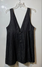 Load image into Gallery viewer, Zara Womens Black Sleeveless V-Neck Back Zip Casual Mini Dress Size XL
