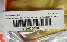 Load image into Gallery viewer, Under Armour Womens Ignite 9 3022717-113 White Yellow Slide Sandals Size 9
